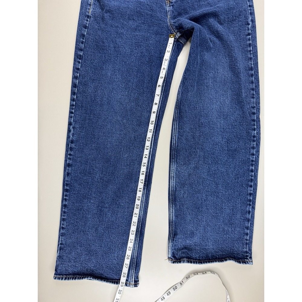 Old Navy Women's Extra High Rise Wide Leg Jeans 12 Dark Wash - Picture 2 of 11